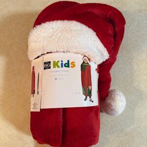 NWT Kids Santa Hooded Throw Blanket